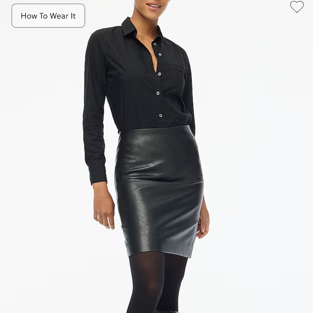J. Crew Faux Leather Pencil Skirt